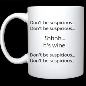 COFFEE MUG NEW WOMENS MENS FUNNY GIFT WHITE BLACK KITCHEN WINE GLASS ONE SIZE